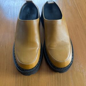 By Far Leather Slip-On Mules